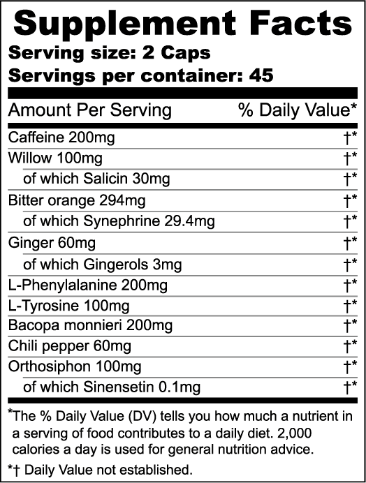 RED STACK COMPLEX Supplement Facts